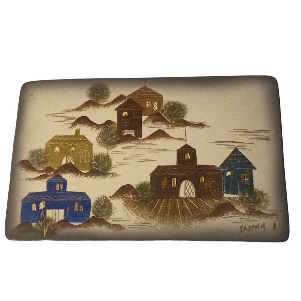 Vintage Sascha Brastoff Rooftops Top Only to a Jewelry Box